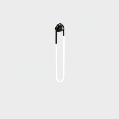 Sculptural Loop Sconce 9W Integrated LED Brass or Black Finish Dimmable Hardwired Fixture for Bedroom Hallway Living Room Contemporary Minim