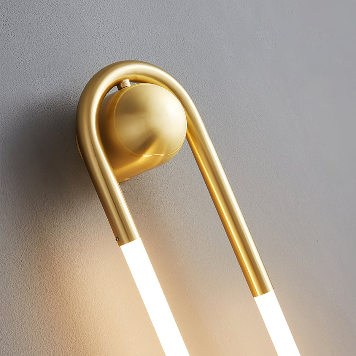 Sculptural Loop Sconce 9W Integrated LED Brass or Black Finish Dimmable Hardwired Fixture for Bedroom Hallway Living Room Contemporary Minim