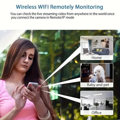 Compact Indoor Security Camera | 1080P HD Video & Night Vision | WiFi Connectivity for Clear Surveillance
