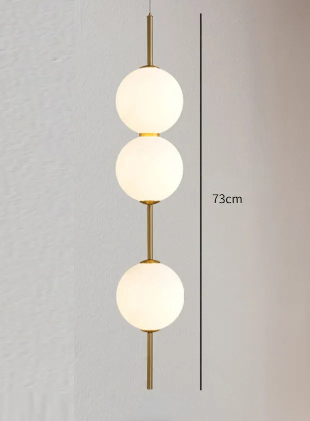 Glass Globe Hanging Light Fixture with Multiple Configurations for Dining Room Kitchen Island Bedroom Contemporary Suspended Ceiling Lamp