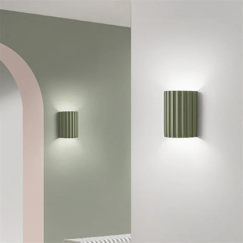 Natura Wall Sconce - Ribbed Resin, Soft Ambient Lighting