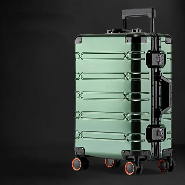 Hardshell Spinner Suitcase Aluminum-Magnesium TSA Lock 360° Wheels Travel Luggage Carry-On for Business Trips Vacations