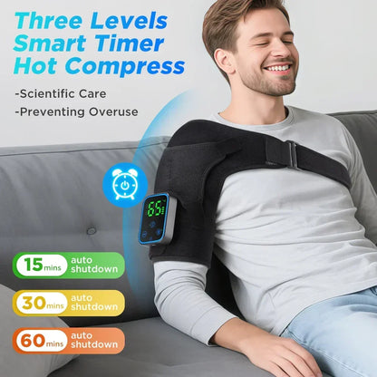 3-in-1 Heated Joint Therapy Massager for Shoulder, Elbow & Knee with App Control & Vibration
