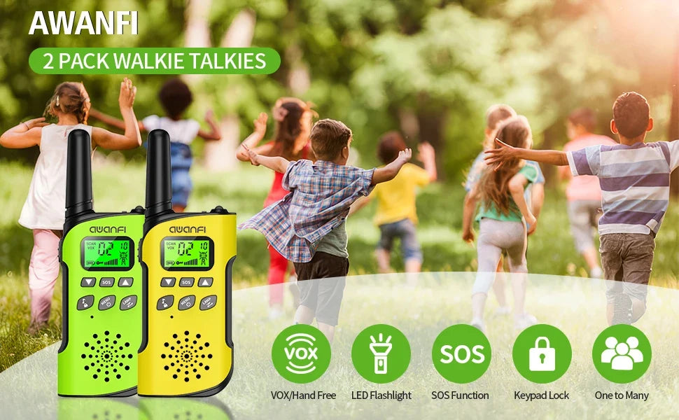 Talkies Aventure | Talkies-walkies pour enfants avec longue portée et lampe torche | Communication rechargeable pour s'amuser en extérieur
