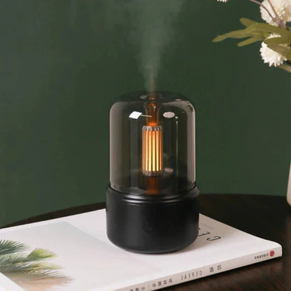 Ultrasonic Aroma Diffuser with Soft Glow Night Light 6 Inches USB Rechargeable Humidifier for Bedroom Nursery Essential Oils Relaxation Slee