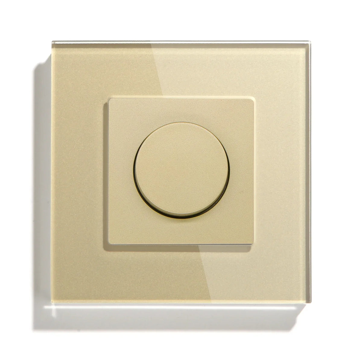 Variateur rotatif 3,4 pouces avec panneau en verre, commande tactile, compatible LED, pour chambre, salon, salle à manger, montage mural domestique