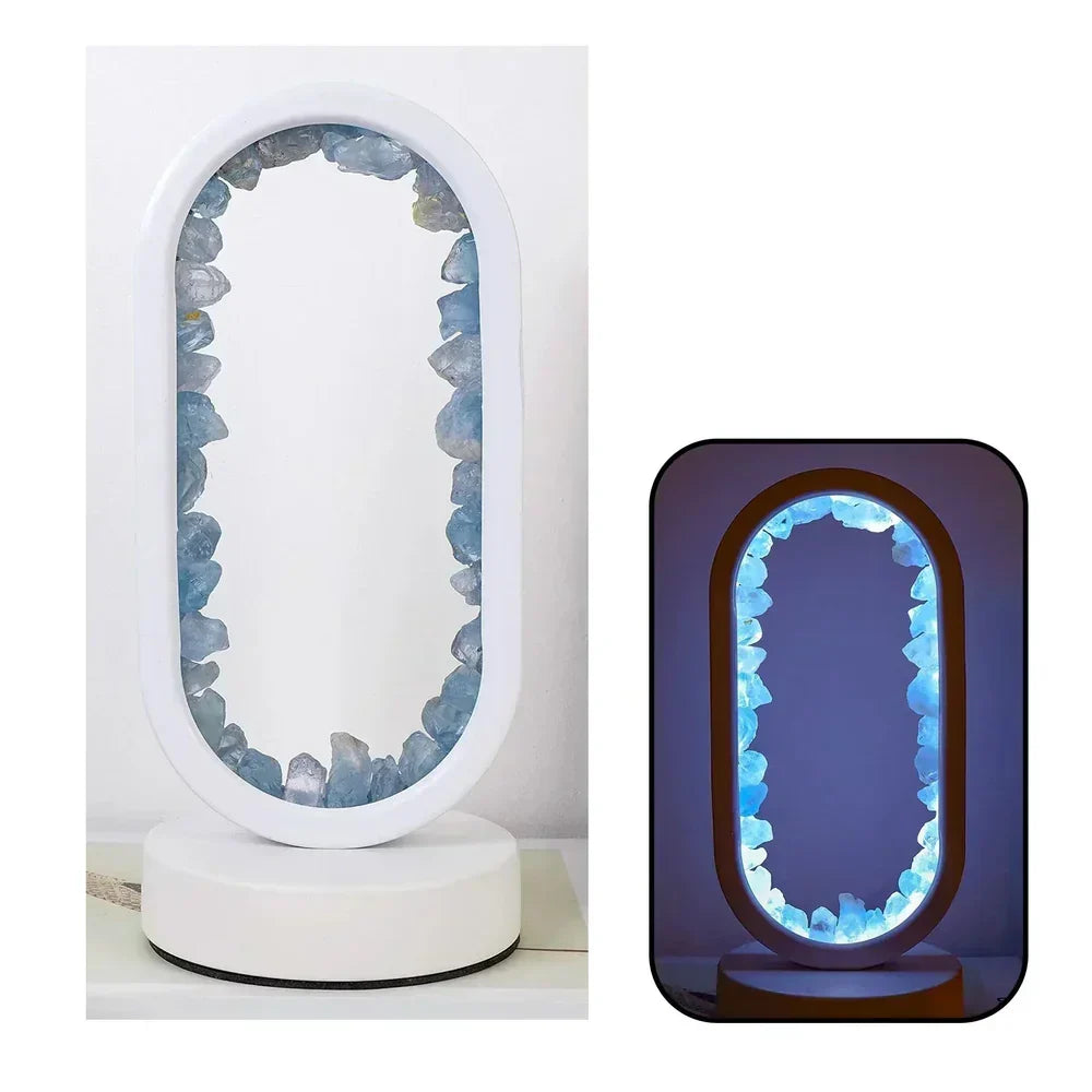 Amethyst Crystal Accent Lamp 8 Inch Purple Glow for Nightstands Meditation Rooms Yoga Spaces Handcrafted Gemstone Light E14 Socket 10W Max B