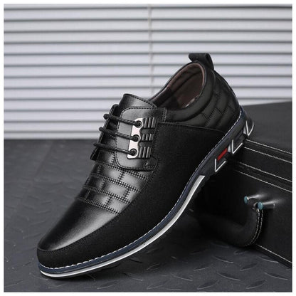 Mocassins à enfiler pour homme en cuir véritable – Chaussures habillées perforées pour le travail et le quotidien