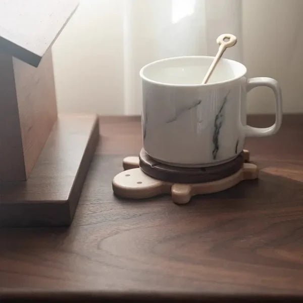 TEANEST – Wooden Turtle Table Protector for Hot Teapots