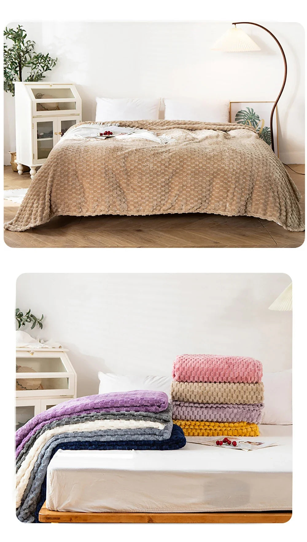 CosyNest | Fleece Throw Blanket with Soft Microfiber Fabric | Lightweight & Warm for Cozy Comfort