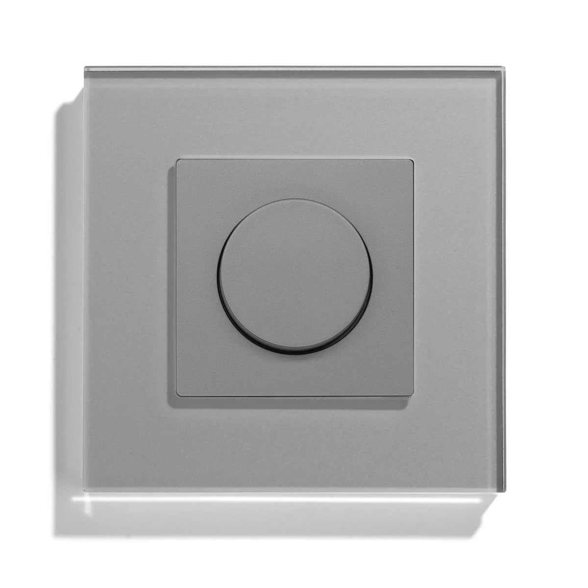 Variateur rotatif 3,4 pouces avec panneau en verre, commande tactile, compatible LED, pour chambre, salon, salle à manger, montage mural domestique