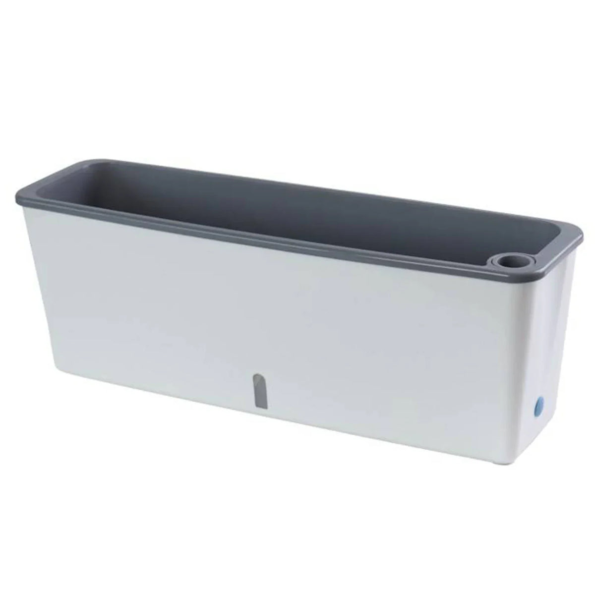 Rectangular Self-Watering Planter with Water Indicator 17 in Long for Herbs Flowers Succulents Kitchen Windowsill Balcony Indoor Outdoor