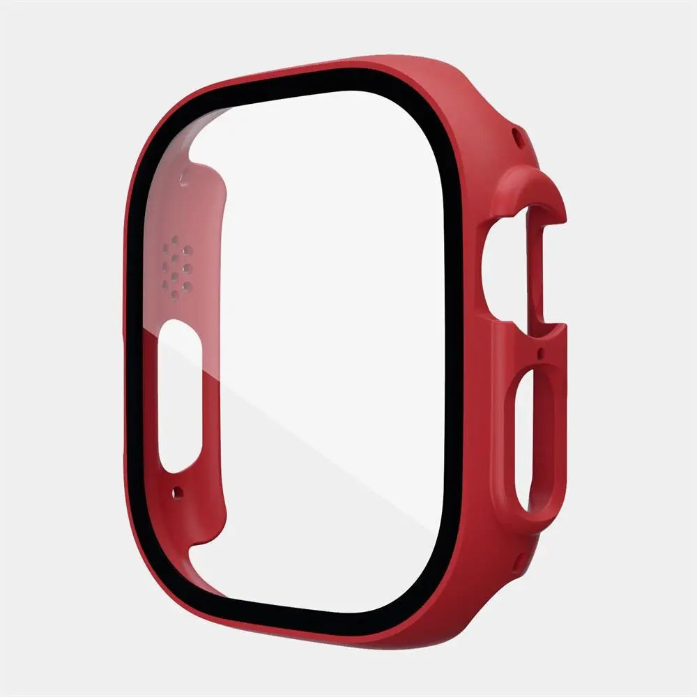 Protective Shell with Tempered Glass Screen Guard for 49mm Apple Watch Ultra Series – Full-Body Snap-On Design