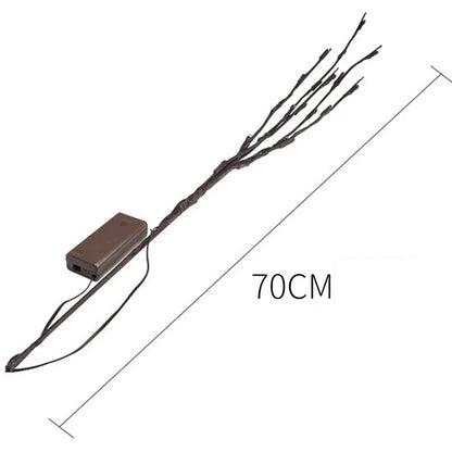 Battery-Operated Lighted Twig Stems with Warm White LEDs for Home Decor | Vase Filler Branch Lights Indoor Outdoor