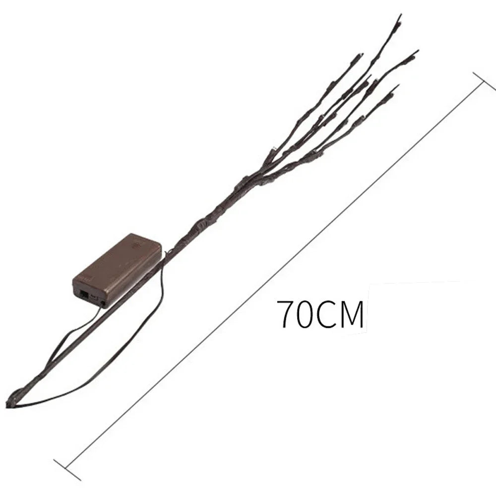 LED Twig Lights Battery Operated Decorative Lighted Branches 27 Inch Tall Warm White Fairy Lights Indoor Outdoor Home Decor Centerpiece Vase