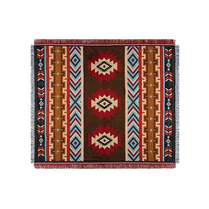 MEXIBREEZE – Bohemian Linen Blanket for Travel & Sofa Use