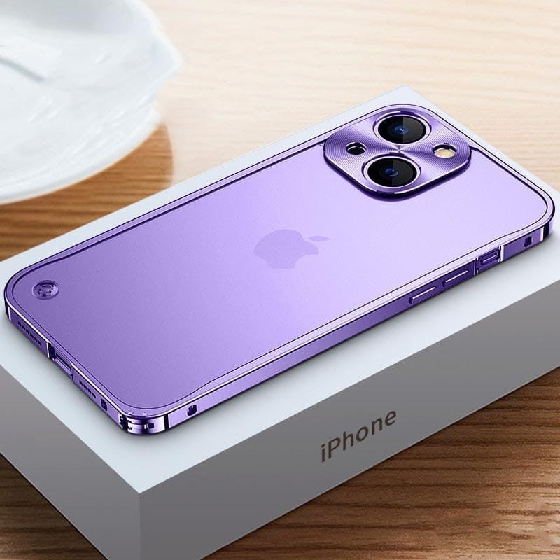 Aircraft-Grade Aluminum iPhone Case Precision-Milled Snap-On Protection for Apple Smartphones Slim Lightweight Metal Bumper Shell