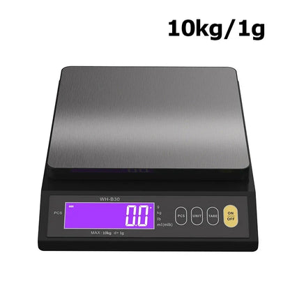 Balance de cuisine numérique étanche – Capacité de 5 kg / 1 g ou 10 kg / 1 g, balance culinaire rechargeable à écran LCD pour la préparation des repas, la pâtisserie et le contrôle des portions