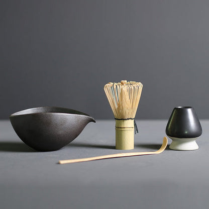Elegant Matcha Set | Matcha Tea Set with Bamboo Whisk & Ceramic Bowl | Complete Kit for Authentic Tea Experience