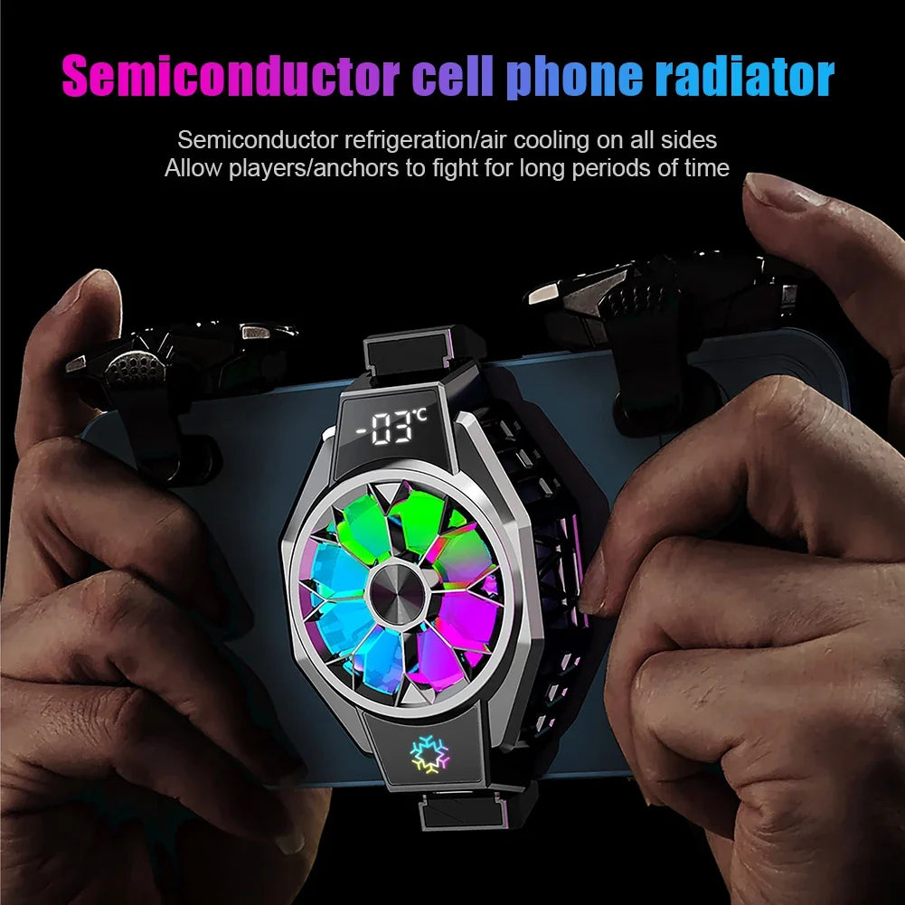 Mobile Fan | Clip-On Cooling Fan with Smart Temperature Display | Portable Solution for Mobile Devices