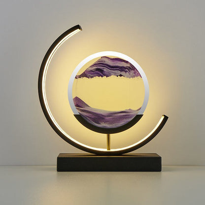 Kinetic Sand Motion Night Light with Rotating Landscape Display for Bedroom Nightstand and Living Room Ambiance