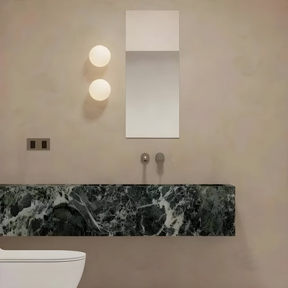 Applique sphérique avec abat-jour finition mate pour pièces de taille moyenne – Douille E27 – Design minimaliste moderne pour chambres, entrées et salons