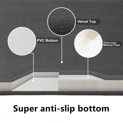 Tapis de bain nordique | Tapis de douche ultra-absorbant avec design antidérapant | Velours doux pour plus de confort