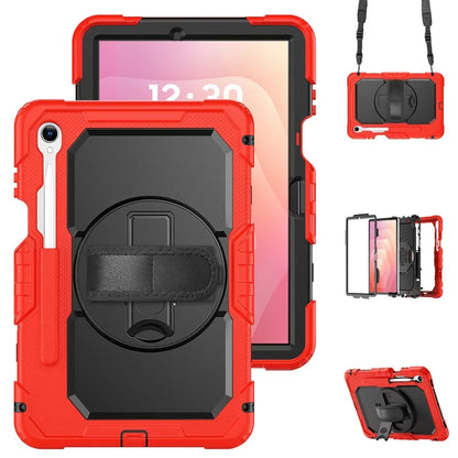 Heavy-Duty Tablet Case for Samsung Galaxy Tab S11–S7 with Rotating Hand Strap, Kickstand & Shoulder Strap