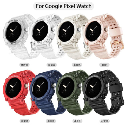 Protective Strap & Shell Combo for Pixel Watch – Matching Band & Bumper Case
