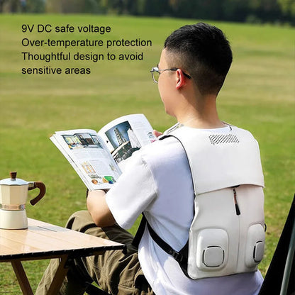 Cryovest | Gilet rafraîchissant léger et imperméable à double ventilateur | Coupe ajustable pour un confort en extérieur