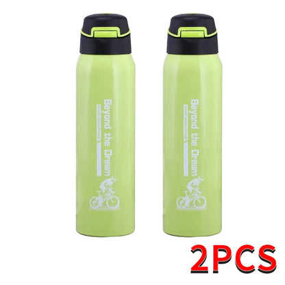Insulated Stainless Steel Water Bottle with Sport Cap & Carry Loop – 17 oz Double Wall Bike Bottle for Cycling, Commuting & Outdoor Sports