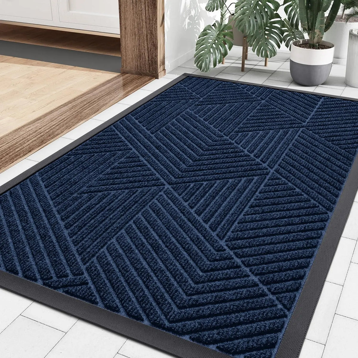 Entryway Rug Non-Slip Absorbent Indoor Outdoor Welcome Mat for Front Door Hallway Patio Garage Apartment Entrance Home Decor