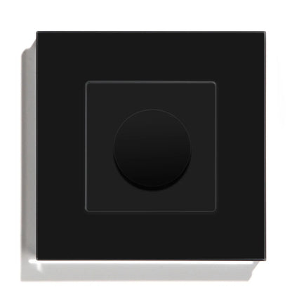 Variateur rotatif 3,4 pouces avec panneau en verre, commande tactile, compatible LED, pour chambre, salon, salle à manger, montage mural domestique