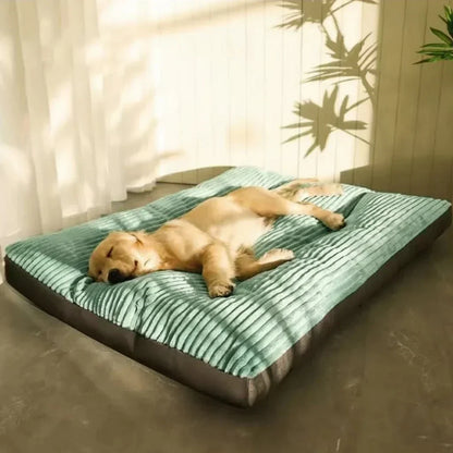 Coussin de soutien en mousse à mémoire de forme pour chiens et chiots - Tapis de couchage intérieur en peluche avec soutien orthopédique - Literie douce et lavable pour chiens âgés