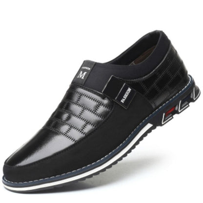 Mocassins à enfiler pour homme en cuir véritable – Chaussures habillées perforées pour le travail et le quotidien