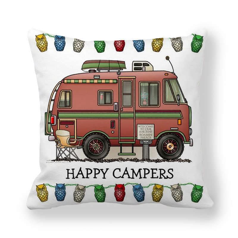 CAMPERLIVA – Housse de coussin de camping hibou pour une décoration extérieure douillette