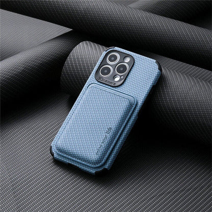 MagSafe Wallet iPhone Case with Card Holder Slot Magnetic Wireless Charging Compatible TPU PU Protection for iPhone 15 14 13 12 11 Pro Max M