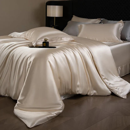 Bed Sheets Set with Duvet Cover and Pillowcases, Silky Sheets Bedding Set, Soft Breathable Fitted Sheet or Flat Sheet