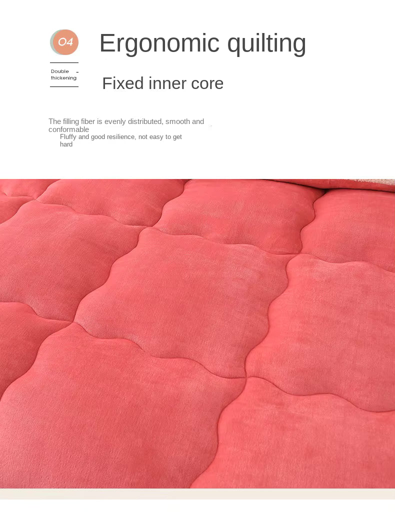 Plush Flannel Winter Comforter with Wool Fill – Extra Warm Quilted Bedding for Cold Nights