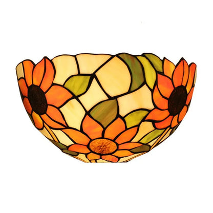 Stained Glass Sconce with Blue & Mint Green Tiles for Bedroom, Hallway & Dining Room | E27 Socket Compatible with LED