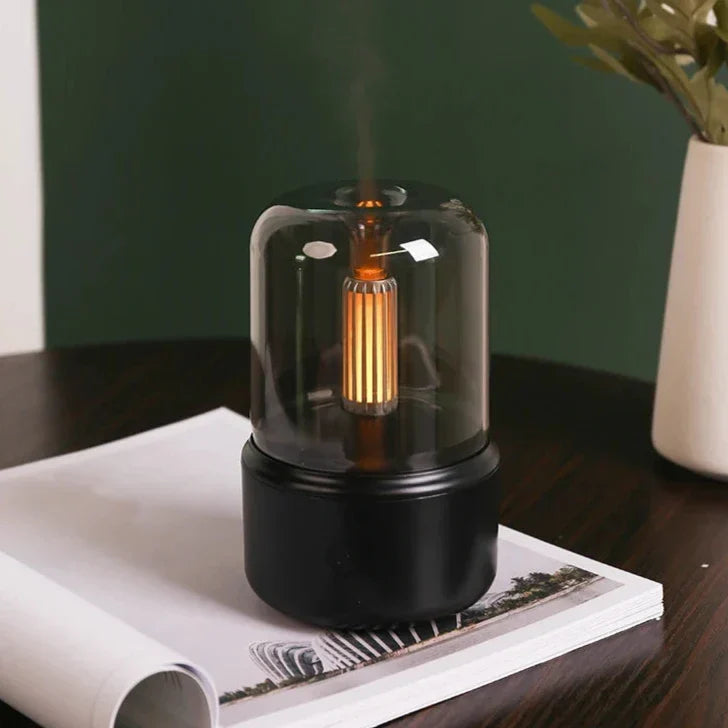 Ultrasonic Aroma Diffuser with Soft Glow Night Light 6 Inches USB Rechargeable Humidifier for Bedroom Nursery Essential Oils Relaxation Slee