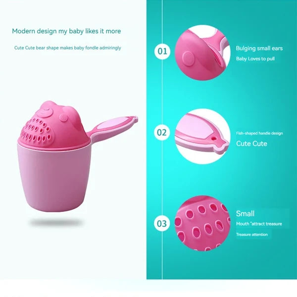 BATHCUP KIDS – Adorable baby bath cap with water protection and fun shampoo cup design