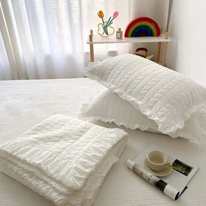 Parure de lit Ortekor | Couette d'été légère à bords volantés | Confort polyvalent pour toutes les saisons
