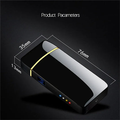 Electric Arc Lighter Rechargeable Windproof Dual Beam Touch Activated USB Powered Flameless Igniter for Candles Incense Camping Outdoor Kitc