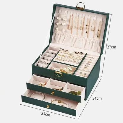 GLAMFLOW – Large Capacity Jewelry Box for Everyday Accessories
