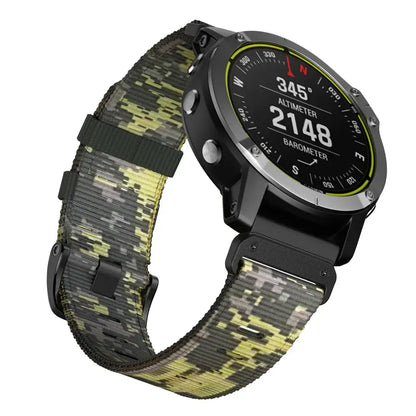 Tactical Woven Smartwatch Strap | Quick-Release Replacement Band for Fitness Tracking | Adjustable Lightweight Nylon Wristband