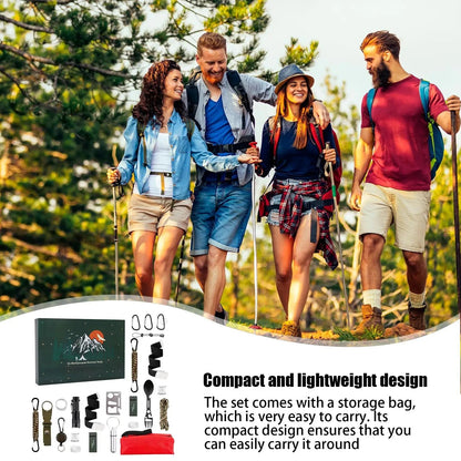 Adventure Essentials | Survival Advent Calendar with 24 Outdoor Tools | Compact Kit for Outdoor Enthusiasts
