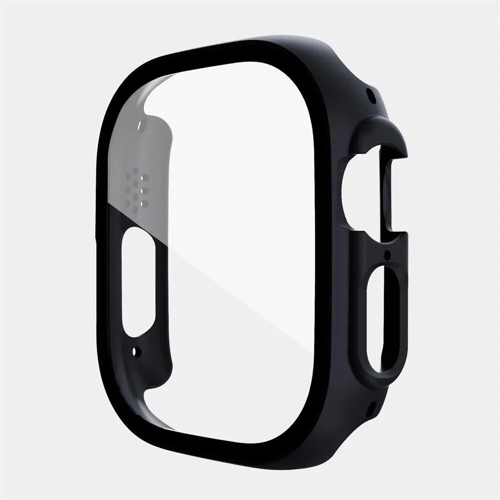 Protective Shell with Tempered Glass Screen Guard for 49mm Apple Watch Ultra Series – Full-Body Snap-On Design