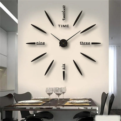 Large Wall Clocks for Living Room, Modern Wall Clock Acrylic Mirror Finish, Oversized Wall Clock Decor for Bedroom