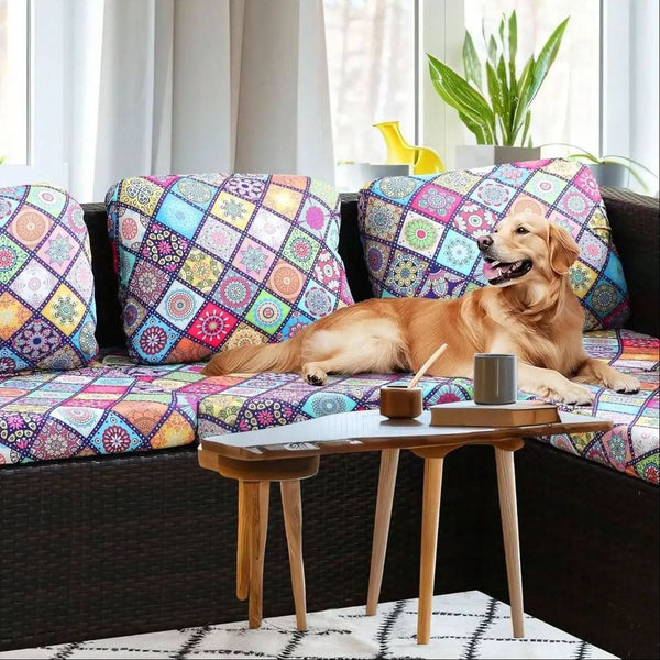 TROPICFLOW – Housses de coussins tropicaux d'extérieur pour canapés de terrasse